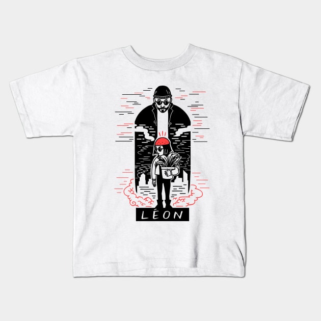 Leon et Mathilda Kids T-Shirt by geolaw